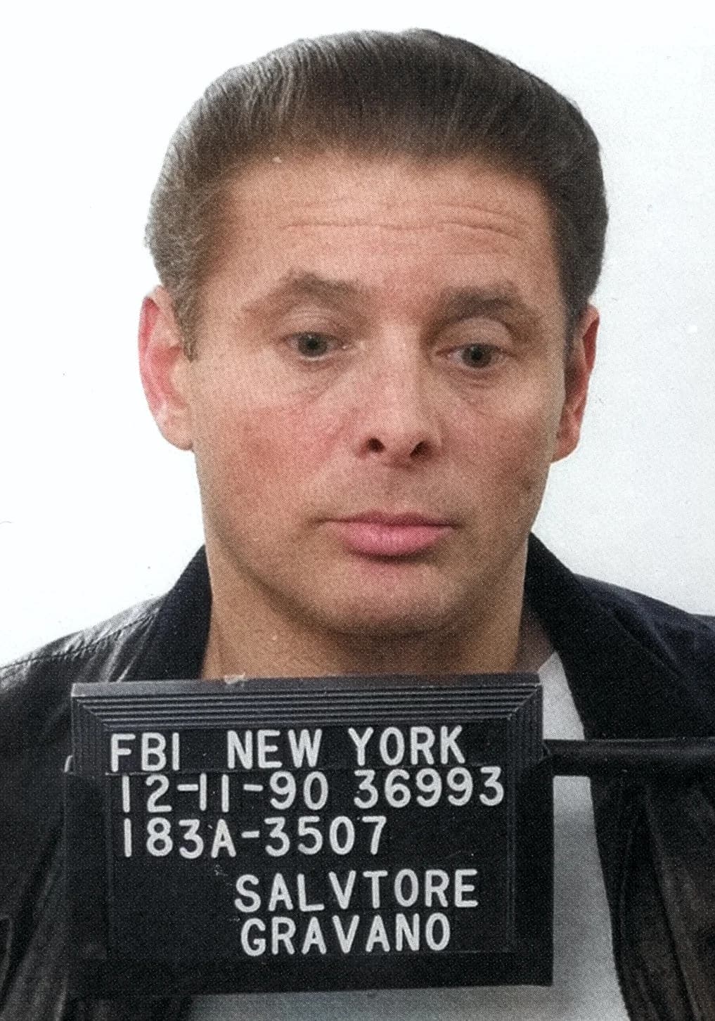 Ficha policial del FBI de Salvatore "Sammy the Bull" Gravano, 1990