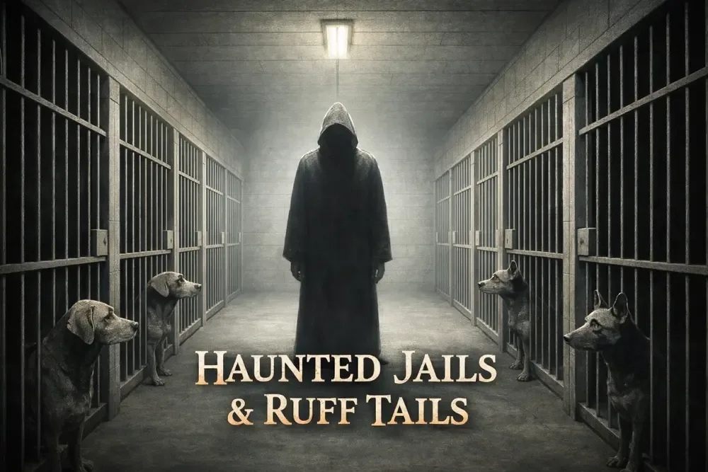 Haunted Jails & Ruff Tails event poster