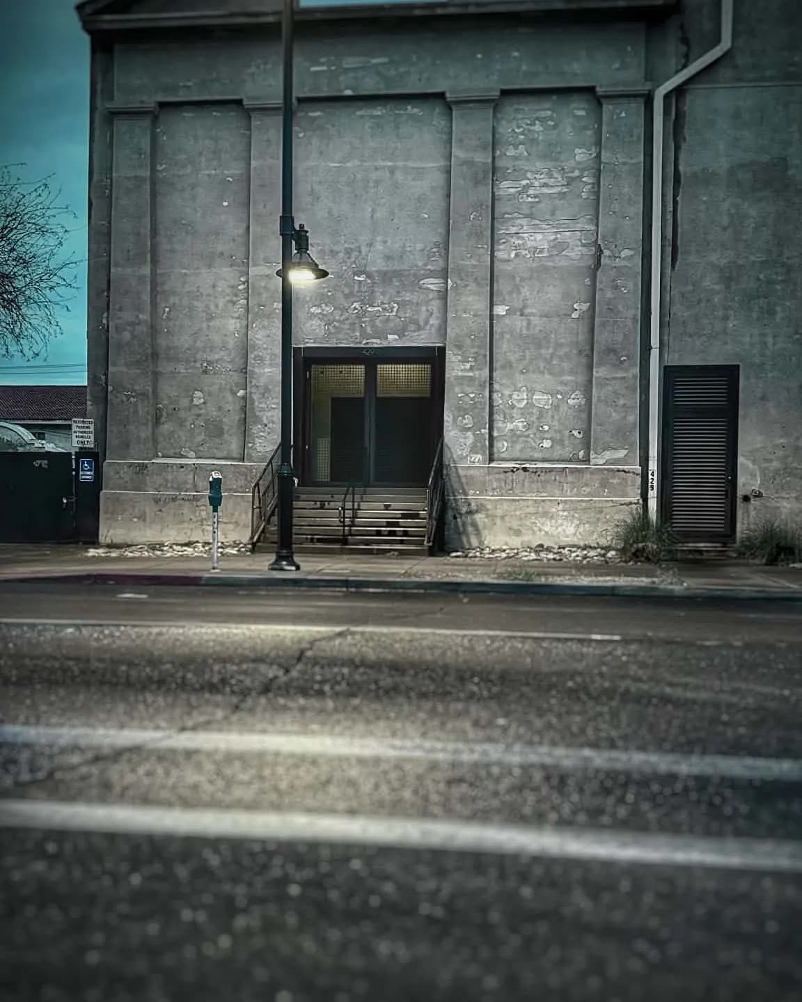 The Ice House in Phoenix's Warehouse District at night