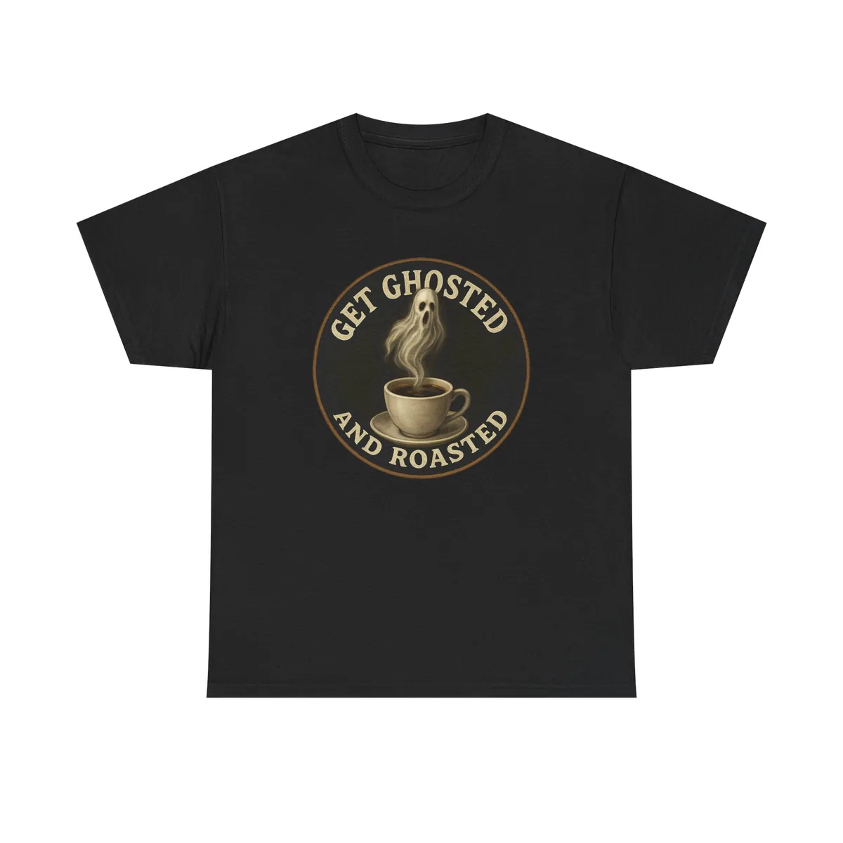Camiseta de algodón pesado unisex Get Ghosted & Roasted